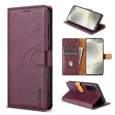 Per Redmi Note 12S 4G / Note 11 4G Global N.BEKUS CSJ-P1 Custodia per telefono in pelle tinta unita (rosso vino)