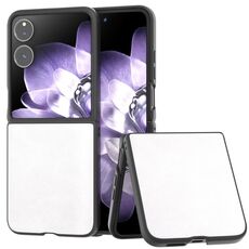 Per Xiaomi Mix Flip Dual Color Lichi Texture PU Custodia per telefono (bianco)
