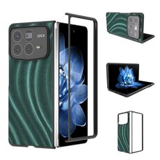 Per Xiaomi Mix Fold 4 Custodia protettiva per telefono con motivo galattico (verde)
