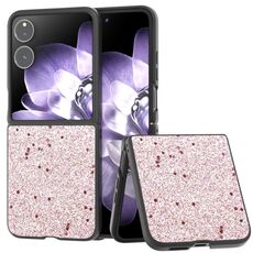 Per Xiaomi Mix Flip Glitter Custodia per telefono PU + PC a copertura totale (rosa)