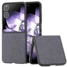Per Xiaomi Mix Flip Glitter Custodia per telefono PU + PC a copertura totale (nero)