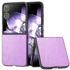 Per Xiaomi Mix Flip Glitter Custodia per telefono in PU + PC a copertura totale (viola)