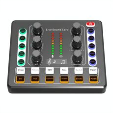 M8 Registrazione e canto Live Bluetooth Scheda audio Set, Colore: Nero