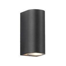 Luci da parete a LED per esterni impermeabili Luci per porte esterne di ville e patio Faretti luminosi di sfondo, Stile: rotondo a 2 teste senza lampadina GU10 (bianco freddo)