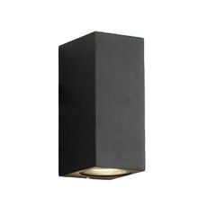 Luci da parete a LED per esterni impermeabili Luci per porte esterne di ville e patio Faretti luminosi di sfondo, Stile: quadrato a 2 teste con lampadina GU10 (bianco freddo)