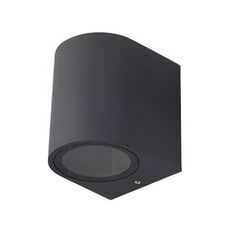 Luci da parete a LED per esterni impermeabili Luci per porte esterne di ville e patio Faretti luminosi di sfondo, Stile: 1 testa rotonda con lampadina GU10 (bianco caldo)