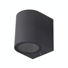 Luci da parete a LED per esterni impermeabili Luci per porte esterne di ville e patio Faretti luminosi di sfondo, Stile: 1 testa rotonda senza lampadina GU10 (bianco caldo)