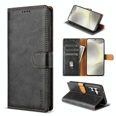 Per Samsung Galaxy A35 N.BEKUS CSJ-P1 Custodia in pelle tinta unita (nero)