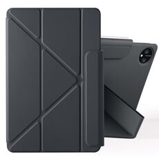 Custodia per tablet in pelle con fibbia fissa e deformazione magnetica per Honor MagicPad 2 12.3 (nero)