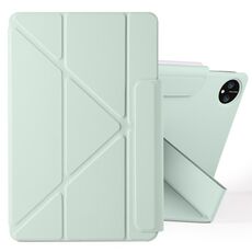 Custodia per tablet in pelle con fibbia fissa e deformazione magnetica per Honor MagicPad 2 12.3 (verde bambino)