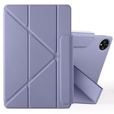 Custodia per tablet in pelle con fibbia fissa e deformazione magnetica per Honor MagicPad 2 12.3 (viola lavanda)
