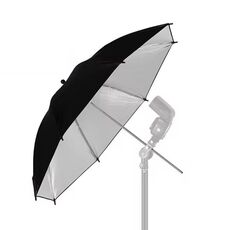 Godox UB002 Studio fotografico riflettore diffusore ombrello, dimensioni: 43 pollici 108 cm (nero argento)