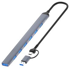 ADS-303D USB + Tipo-C a USB 3.0 + 6x USB 2.0 Splitter Hub multifunzione 7 in 1