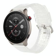 Per Huawei Watch 3 22mm Cinturino in TPU con diamanti lucidi trasparenti (bianco)