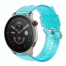 Per Huawei Watch GT 42mm / 46mm 22mm Cinturino in TPU con diamanti lucidi trasparenti (blu)