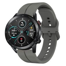 Per Honor MagicWatch2 42mm 20mm cinturino in silicone con cinturino (grigio scuro)