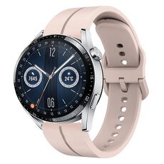 Per Huawei Watch GT3 46mm 22mm cinturino in silicone con cinturino (rosa)