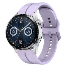 Per Huawei Watch GT3 46mm 22mm cinturino in silicone con cinturino (viola)