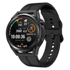 Per Huawei Watch GT Runner 22mm Loop cinturino in silicone (nero)