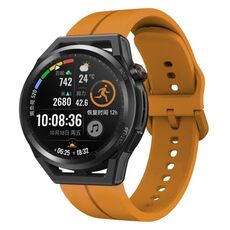 Per Huawei Watch GT Runner Cinturino in silicone da 22 mm con cinturino (giallo ambra)