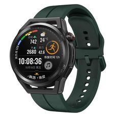 Per Huawei Watch GT Runner 22mm Loop cinturino in silicone (verde scuro)