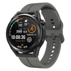 Per Huawei Watch GT Runner 22mm Loop cinturino in silicone (grigio scuro)
