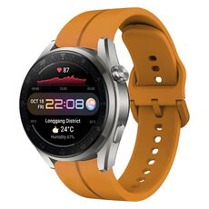 Per Huawei Watch 3 Pro Nuovo cinturino in silicone con anello da 22 mm (giallo ambra)