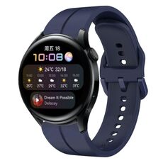 Per Huawei Watch 3 cinturino in silicone da 22 mm con cinturino (blu navy)