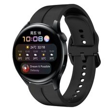 Per Huawei Watch 3 cinturino in silicone da 22 mm con cinturino (nero)