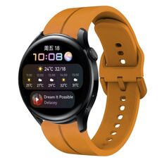 Per Huawei Watch 3 cinturino in silicone da 22 mm con cinturino (giallo ambra)