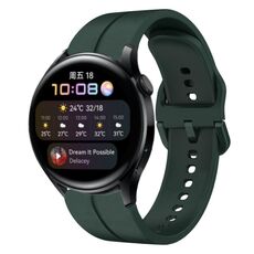 Per Huawei Watch 3 cinturino in silicone da 22 mm con cinturino (verde scuro)