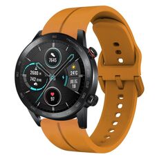 Per Honor Magic Watch 2 46mm 22mm Cinturino in silicone con cinturino (giallo ambra)
