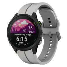 Per Garmin Forerunner255 cinturino in silicone con anello da 22 mm (grigio)