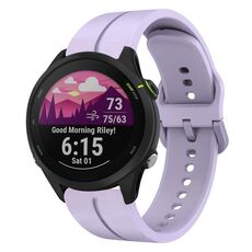 Per Garmin Forerunner255 cinturino in silicone con anello da 22 mm (viola)