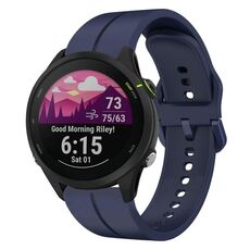 Per cinturino per orologio Garmin Forerunner 255 Music 22 mm in silicone (blu navy)
