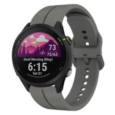 Per cinturino per orologio Garmin Forerunner 255 Music 22 mm in silicone (grigio scuro)
