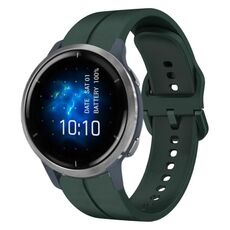 Per cinturino in silicone Garmin Venu 2 22mm Loop (verde scuro)