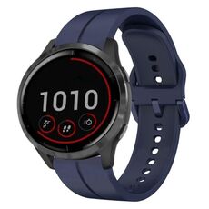 Per Garmin Vivoactive4 22mm cinturino in silicone con cinturino (blu navy)