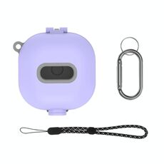 D10 per Samsung Galaxy Buds Live/Buds Pro/Buds 2 Custodia protettiva antiurto per auricolari Interruttore siamesi (viola)