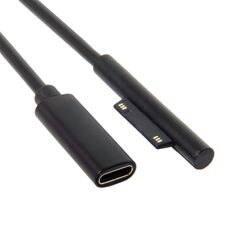 Tipo-C / USB-C Madre Rotary Seeder Tablet Cavo di ricarica per Microsoft Surface Pro 5/6, dimensioni: 30 cm (nero)