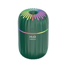 Umidificatore per tendone per auto da tavolo con umidificatore per luce ambientale USB a tazza colorata (fuochi d'artificio verde)
