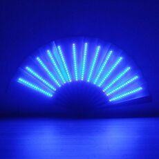 00021 LED Prom Lighting Ventaglio pieghevole Bar Atmosfera colorata Puntelli di gruppo, Colore: blu lampeggiante