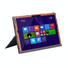 Per Microsoft Surface Book 3 13,5 pollici Custodia protettiva in pelle PU per laptop con supporto per schermo (marrone)