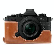 Per Nikon ZFC Custodia per fotocamera in pelle PU lucida (marrone)