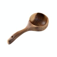 Cucchiaio da minestra grande con manico lungo in legno per uso domestico, cucchiaio per mangiare i noodle, cucchiaio per acqua, materiale: acacia