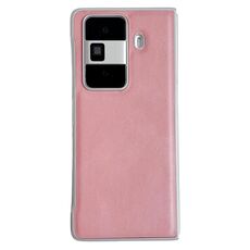 Custodia in pelle effetto pelle metallizzata per Honor Magic VS3 (rosa)