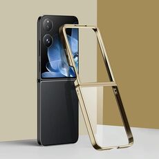 Per Xiaomi Mix Flip 6D Custodia antiurto per PC galvanica per telefono (oro)
