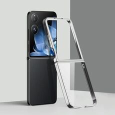 Per Xiaomi Mix Flip 6D Custodia antiurto per PC galvanica per telefono (argento)
