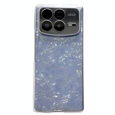 Per Xiaomi Mix Fold 4 Custodia per telefono con texture a conchiglia perlescente (bianca)