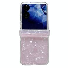 Per Xiaomi Mix Flip Set di tre pezzi Custodia per telefono con texture a conchiglia perlescente (rosa)